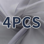 SpaceDresser Grey Sheer Curtains 4 Panels Rod Pocket Semi-Sheer Curtain 54 - Image 8