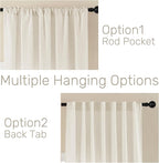 Joydeco Linen Curtains 2 Panel Set, Light Filtering, Ivory on Linen Curtains 84 - Image 3