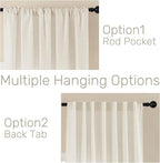 Joydeco Linen Curtains 2 Panel Set, Light Filtering, Ivory on Linen Curtains 90 - Image 3