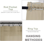 Sheer Taupe Curtains 108 Inches Long - Image 4
