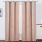 Blush Thermal Blackout Curtains/42 x 84 Inch/Set of 2 Panels Room Darkening by Lemomo