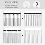 Pinch Pleated Linen White Blackout Curtains 95 Inches Long - Image 4