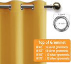 Blackout Curtains for Bedroom, Mustard Yellow 52 x 36 Inch 2 Panels | Thermal - Image 5