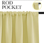 NICETOWN Blackout Curtains for Bedroom, Paler Yellow, 1 Pair, 62 by 63-inch - Image 2