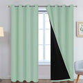 Yakamok Light Sage 100% Blackout Curtains 84 Inches Long 52" Wide, 2 Panels | by Yakamok
