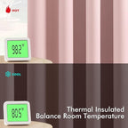 MIULEE Blackout Curtains for Bedroom 2 Panels 40 x 45 Inch Long Pink | Thermal - Image 3
