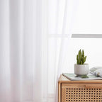 White Valances for Windows, Modern Solid Mini Small Window Curtains for Cafe - Image 7