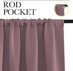NICETOWN Blackout Curtains for Living Curtains, Dry Rose, 2 Panels, 29 by 30 - Image 2