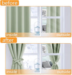 Blackout Curtains for Bedroom, 52 x 63 Inches Length, Seafoam Green | Thermal - Image 4