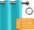 Short Blackout Curtains for Bedroom Turquoise 38 x 54 Inch 2 Panels | Thermal - Image 5