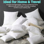 QUBA LINEN Throw Pillow Inserts, 12x12 Inches - Image 6