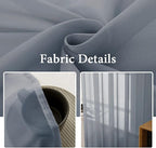 MIULEE 2 Panels Sheer Curtains for Living Room 54X96 Inch Dark Grey | Window - Image 3