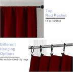 Simplebrand Red Blackout Curtains - Image 4