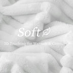 BEDELITE Ribbed Twin Blanket for Couch & Bed, Bright White, Warm Yet Lightweight - Image 5
