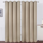Blackout Curtains 52 x 108 inch/Khaki Curtains Set of 2 Panels/Thermal by Lemomo