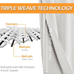 Blackout Curtains for Bedroom, 42 x 72 Inches Long, 2 Panels | Thermal - Image 3