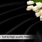 MIULEE Black Back Tab Blackout Curtains 52x104 Inch Length 2 Panels Set | Rod - Image 6