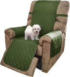 U-NICE HOME Reversible Recliner Chair Covers, Huntergreen/Sage | 28''Recliner by U-NICEHOME