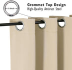 ChrisDowa Blackout Curtains for Bedroom and Living Room 102 Inches Long | 2 - Image 2