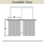 Simplebrand Ava Denim Short 24 Inches Blackout Curtain 2 Panels Set, Half - Image 9