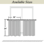 Simplebrand Ava Aqua Short 24 Inches Blackout Curtain 2 Panels Set, Half Window - Image 9