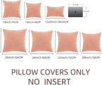 Fancy Homi 2 Packs Coral Euro Decorative Throw Pillow Covers 26x26 Inch - Image 6