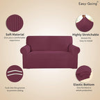 Easy-Going Stretch Oversized Sofa Couch Slipcover Washable ASH Rose | 1-Piece - Image 3