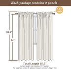 Chyhomenyc Navy Blue Sheer Curtains 84 Inches Long 2 Panels, Light Filtering - Image 3