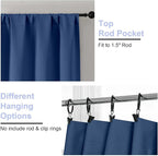 Simplebrand Ava Royal Blue Blackout Curtains - Image 4