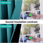 NICETOWN Peacock Teal 100% Blackout Curtains - Image 3