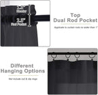 Extra Long Black Sheer Curtains - Image 4