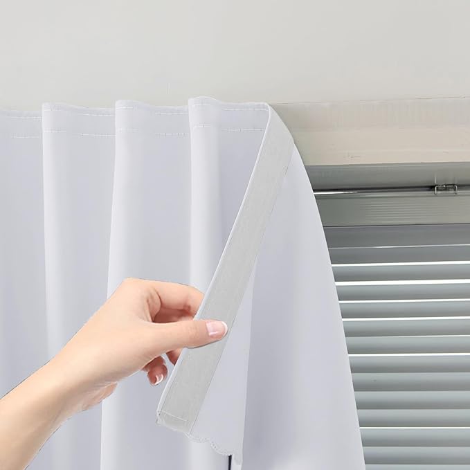 Portable Light Blocking Curtains Self Stick Design Removable Adhesive Window by Sovtfides
