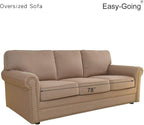 Easy-Going Stretch Oversized Sofa Couch Slipcover Washable Camel | 1-Piece - Image 7