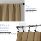 Simplebrand Ava Taupe Blackout Curtains - Image 4