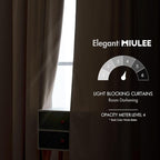 MIULEE Velvet Curtains 52x96 inches 2 Panels Light Taupe Blackout Curtains | - Image 5