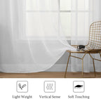 MIULEE 2 Panels White Sheer Curtains - Image 5