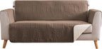 Toffee Loveseat Covers for 2 Cushion Couch, Water-Repellent Covers for Love by Pamhaven