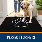 OLANLY Dog Door Mat for Muddy Paws 59x20, Paw Print Design Chenille Mud Mat | - Image 6
