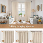 100% Blackout Linen Window Curtains - Image 9