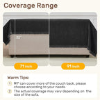2 Pieces Sectional Couch Covers L Shaped Cover XXXL Charcoal Gray | Thick - Image 5