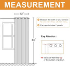Blackout Curtains for Bedroom, Light Beige, 52 x 84 Inch, 2 Panels | Thermal - Image 7