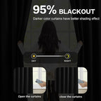 Short Pinch Pleated Blackout Curtains 63 Inch Long 2 Panels - Image 3