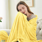 BEDELITE Fleece Blanket Soft Plush Twin Size Blanket Light Yellow 60"x80" | - Image 3