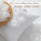 MIULEE 22x22 Pillow Inserts 4 Pack, 100% Virgin Fiber Filling Throw Pillows | - Image 3