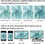Aqua Sheer Curtains for Living Room 63 Inch Length 2 Pcs, Voile Light Filtering - Image 4