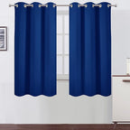 Blackout Curtains 38 x 63 inch/Royal Blue Curtains Set of 2 Panels/Thermal by Lemomo