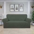 Easy-Going Stretch Oversized Loveseat Couch Covers Washable Olive Green | - Image 2