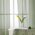 Sheer Curtain Panels Set 96" Inches Long, Solid Voile Light Filtering Airy - Image 8