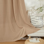 NICETOWN Thick Flax Linen Textured Bedroom Curtains, Grommet Casual & Rustic - Image 6