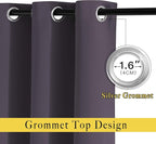 NICETOWN Greyish Purple Doorway Curtains 78 inches Long - Image 2
